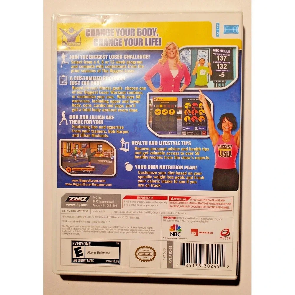 Wii Biggest Loser with Manual and Case (Nintendo, 2009)